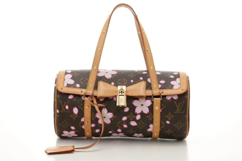 LOUIS VUITTON Papillon Shoulder Bag Monogram Cherry Red Blossom